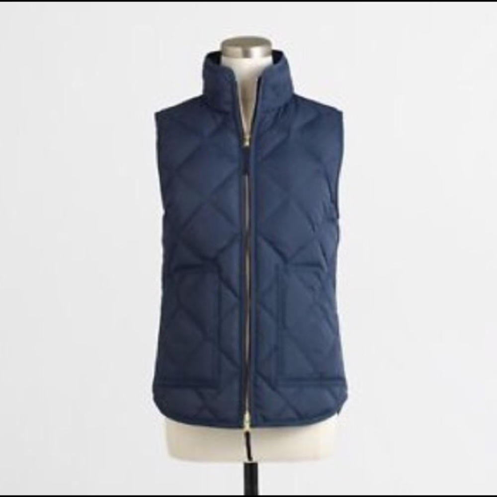 🎉 J. crew blue down vest size XS